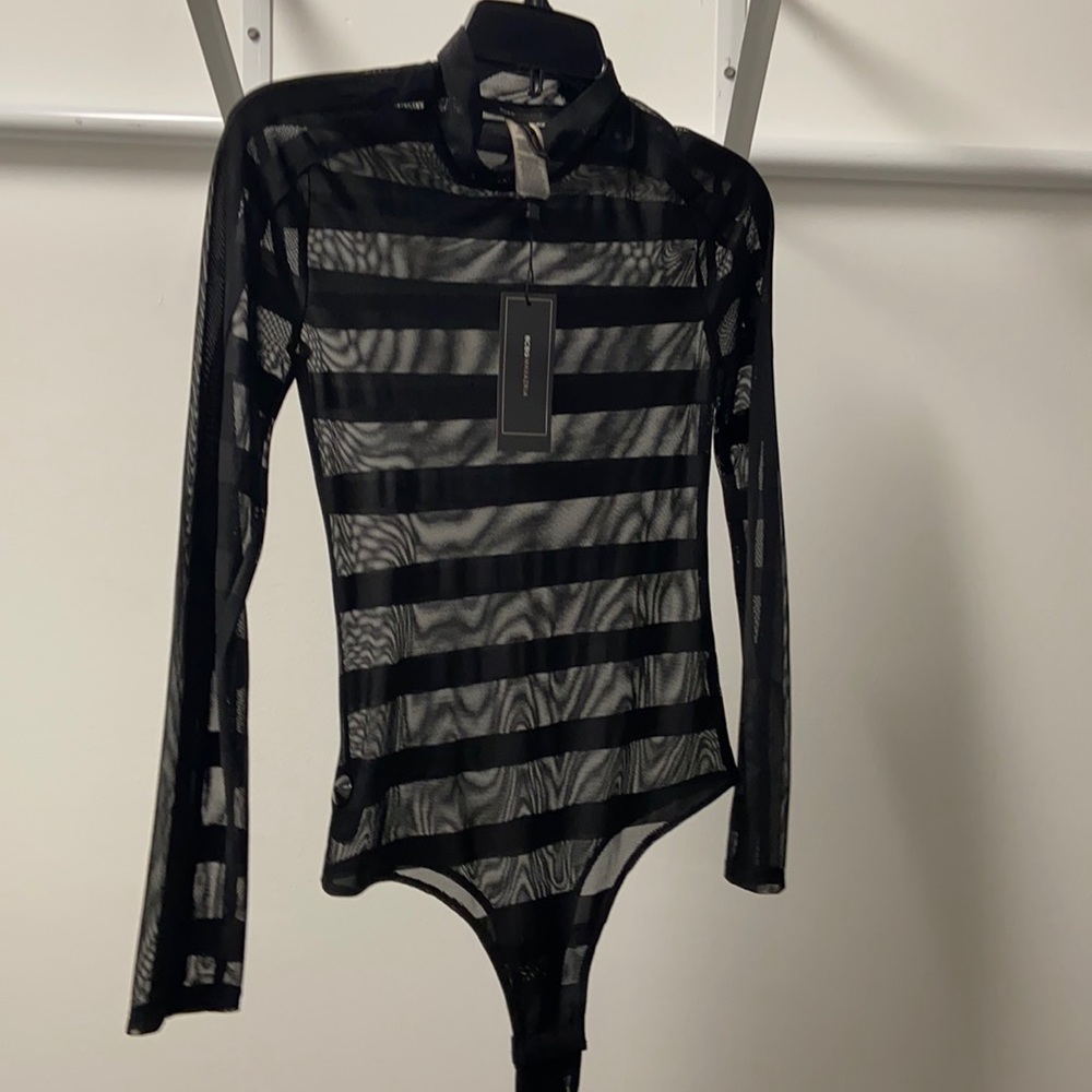 Sheer stripped body suit SIZE XXS XS